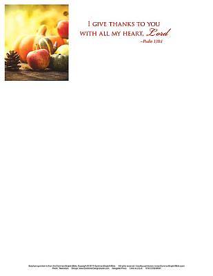Picture of I Give Thanks Thanksgiving Letterhead (Pkg of 50)