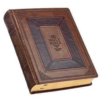 Picture of KJV Study Bible Hardcover Two-Tone Brown Faux Leather