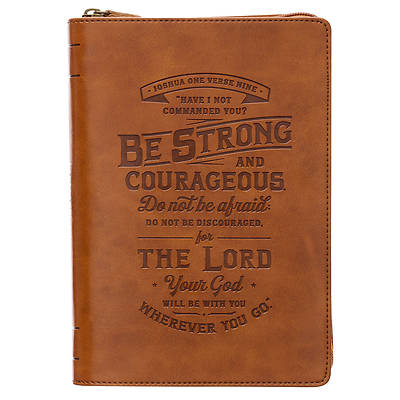 Picture of Journal Classic Zip Be Strong & Courageous Joshua 1