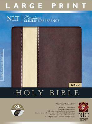 Picture of Premium Slimline Reference Bible-NLT-Large Print