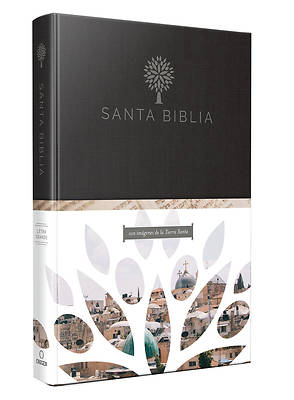 Picture of Santa Biblia Rvr 1960 - Letra Grande, Tapa Dura Negra Con Imágenes de Tierra Santa / Spanish Holy Bible Rvr 1960 -Large Print, Hard Cover