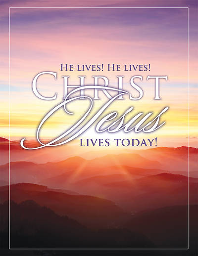 Picture of He Lives! He Lives! Christ Jesus Lives Today!  Easter Tabloid Bulletin