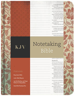 Picture of KJV Notetaking Bible, Red Floral