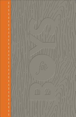 Picture of CSB Study Bible for Boys Charcoal/Orange, Wood Design Leathertouch