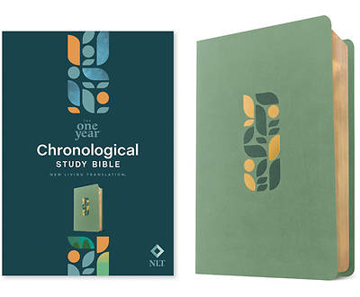 Picture of NLT One Year Chronological Study Bible (Leatherlike, Sage Green Mosaic)
