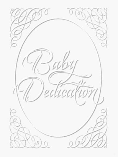 Picture of Baby Dedication Certificate Silver Foil Embossed Package of 6
