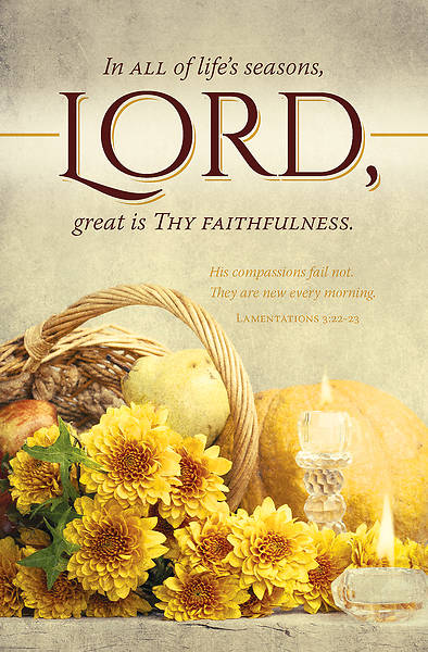 Picture of Thanksgiving Bulletin - Lamentations 3:22-23 (Pkg 100)