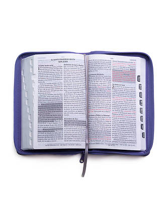 Picture of Rv-60 Biblia de Promesas - Tamaño Manual- Edición Lavanda Imitación Piel Con Índice + Cierre