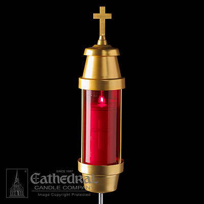 Picture of Cathedral Center Spike Ruby Memorial Light Fixture