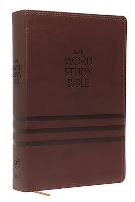 Picture of KJV, Word Study Bible, Imitation Leather, Brown, Indexed, Red Letter Edition