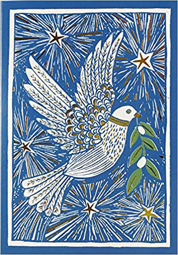 Picture of Woodcut Dove Small Boxed Holiday Cards