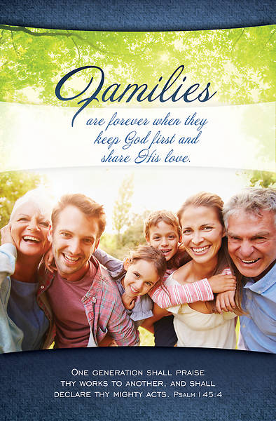 Picture of Families  Bulletin  Ps 145:4 Reg (Pkg of 100)
