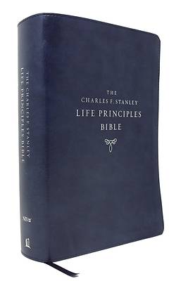 Picture of Niv, Charles F. Stanley Life Principles Bible, 2nd Edition, Leathersoft, Blue, Thumb Indexed, Comfort Print