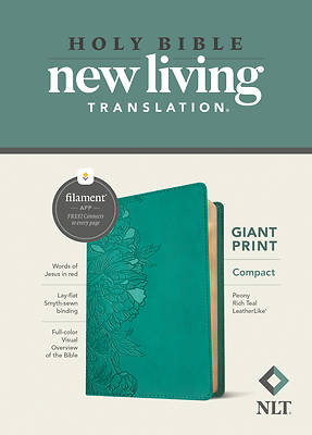 Picture of NLT Compact Giant Print Bible, Filament Enabled Edition (Red Letter, Leatherlike, Peony Rich Teal)