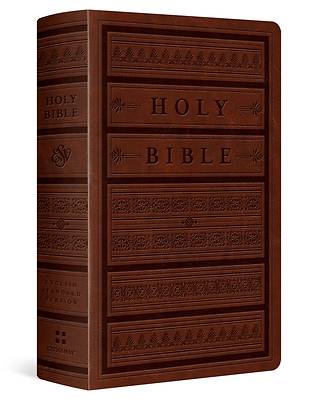 Picture of ESV Giant Print Personal Size Bible, Red Letter (Trutone, Brown, Engraved Mantel Design)