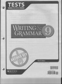 Picture of Writing and Grammar Tests Answer Key Grade 9 3rd Edition