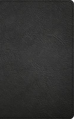 Picture of CSB Single-Column Personal Size Reference Bible, Holman Handcrafted Collection, Premium Black Goatskin