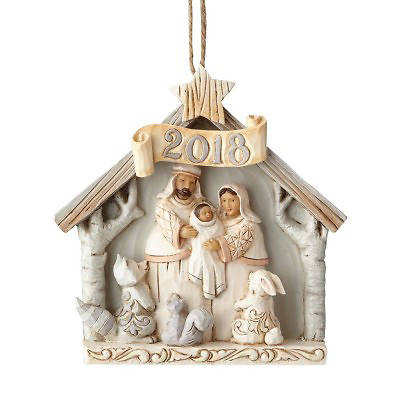 Picture of White Woodland 2018 Nativity Ornament