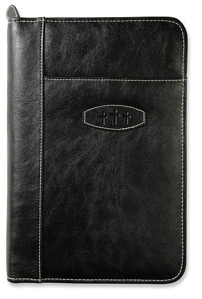Picture of Bible Cover Ebony Leather Look Large