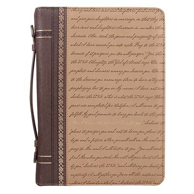 Picture of Bible Cover Large Two-Tone Brown for I Know the Plans Script Jeremiah 29