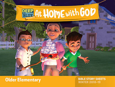 Picture of Deep Blue Connects At Home With God Older Elementary Bible Story Sheets Winter 2018-19