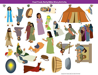 Picture of Vacation Bible School (VBS) Hero Hotline Bible Story Activity Stickers (Pkg of 6)