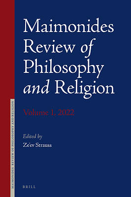 Picture of Maimonides Review of Philosophy and Religion Volume 1, 2022
