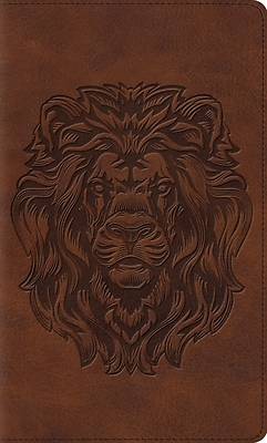 Picture of ESV Thinline Bible, Red Letter (Trutone, Brown, Royal Lion Design)
