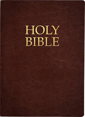 Picture of Kjver Holy Bible, Large Print, Mahogany Genuine Leather, Thumb Index