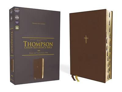 Picture of Nasb, Thompson Chain-Reference Bible, Leathersoft, Brown, 1995 Text, Red Letter, Thumb Indexed, Comfort Print