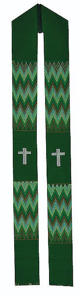 Picture of Fair Trade Simple Cross and Zig Zag Stole