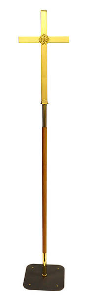 Picture of Traditional Processional Cross With Maple Wood Handle