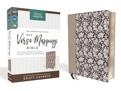 Picture of Niv, Verse Mapping Bible, Leathersoft, Navy Floral, Comfort Print