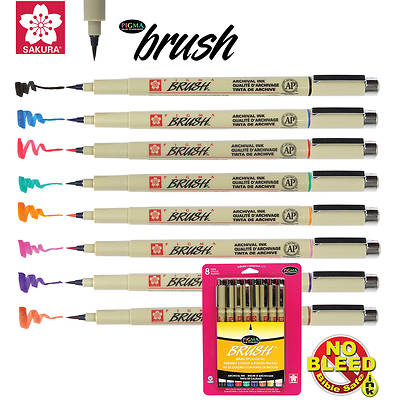 Picture of Pigma Brush Pens Set of 8 Colors
