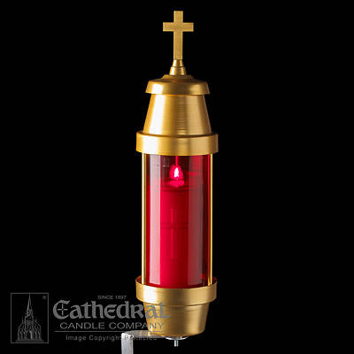 Picture of Cathedral Offset Spike Ruby Memorial Light Fixture
