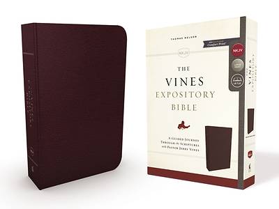 Picture of NKJV, the Vines Expository Bible, Bonded Leather, Burgundy, Red Letter Edition