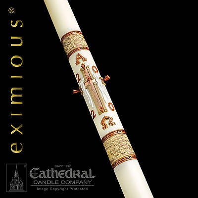 Picture of Cathedral Eximious Luke 24 Paschal Candle 1-15/16" x 39"