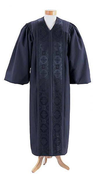 Picture of Robe Mens Black Liberty with Black Cross Brocade Panels Black - 5'10" to 6' - 50" to 54" - 35"