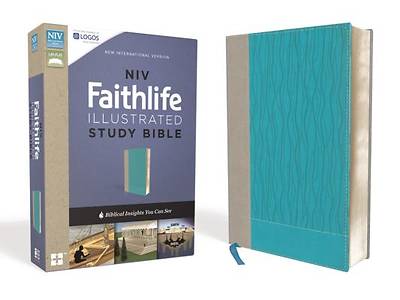 Picture of NIV, Faithlife Illustrated Study Bible, Imitation Leather, Gray/Blue