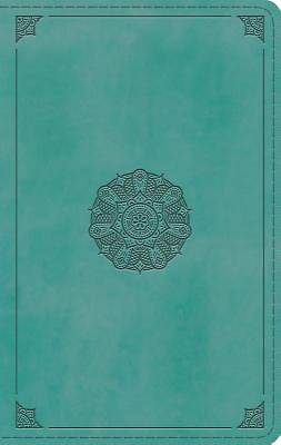 Picture of ESV Single Column Thinline Bible (Trutone, Turquoise, Emblem Design)