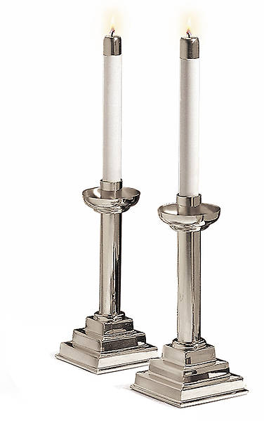 Picture of PAIR 12" SILVERPLATE CANDLESTICKS