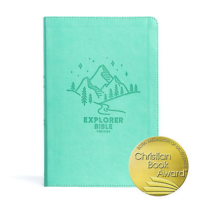 Picture of CSB Explorer Bible for Kids, Light Teal Mountains Leathertouch