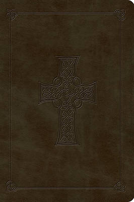 Picture of ESV Large Print Bible (Trutone, Olive, Celtic Cross Design)