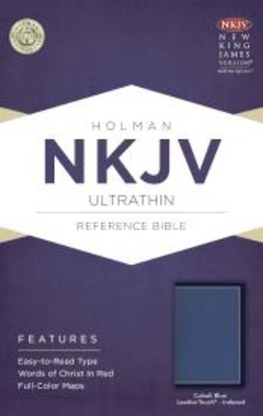 Picture of NKJV Ultrathin Reference Bible, Cobalt Blue Leathertouch, Indexed