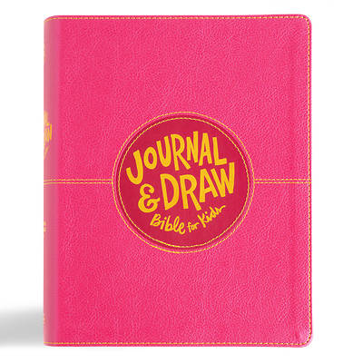 Picture of CSB Journal and Draw Bible for Kids, Pink Leathertouch