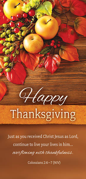 Picture of Happy Thanksgiving Col 2:6-7 NIV Offering Envelope