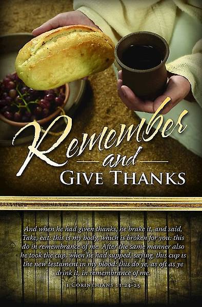 Picture of Remember and Give Thanks Maundy Thursday Bulletin