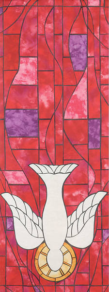 Picture of Symbols of Faith Series Stained Glass Descending Dove Pulpit Scarf