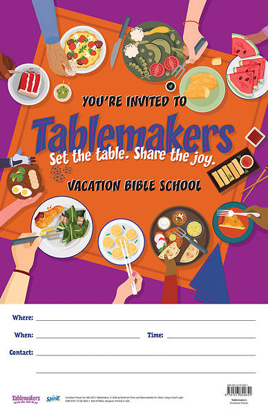 Picture of Vacation Bible School VBS 2027 Tablemakers Invitation Poster 11 x 17