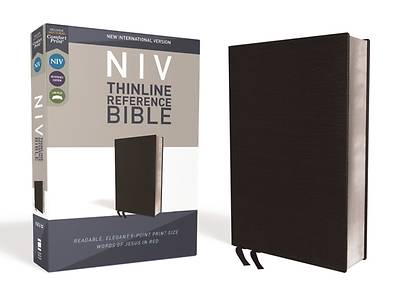 Picture of NIV, Thinline Reference Bible, Bonded Leather, Black, Red Letter Edition, Comfort Print